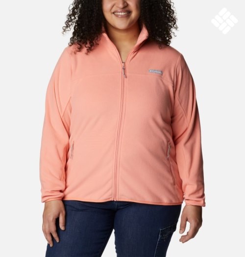 Women's Columbia Ali Peak Full Zip Fleece Jackets Coral | Plus Size CA-C14CL